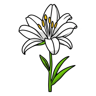 lily flower sticker