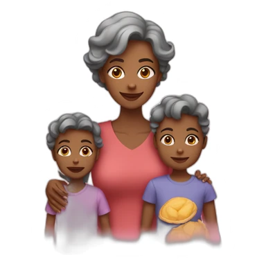 Mulher com dois filhos sticker