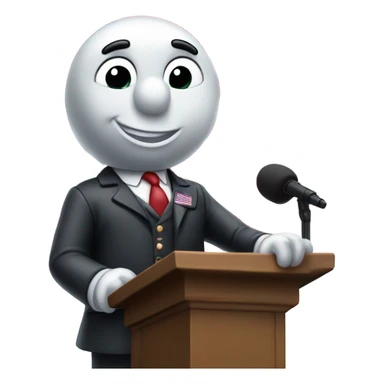 thomas the tank engine as president sticker