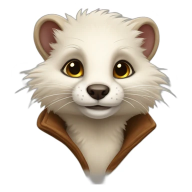 Anthropomorphic Furry weasel sticker