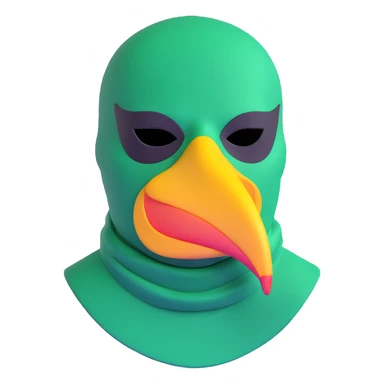 Louisiana themed ski mask with pelican and bayou design sticker