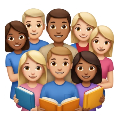 a bunch of people on the cover of a book sticker