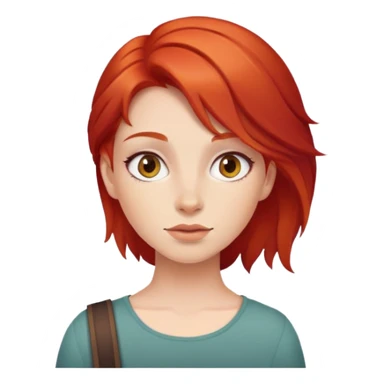 Girl whit rde hair sticker