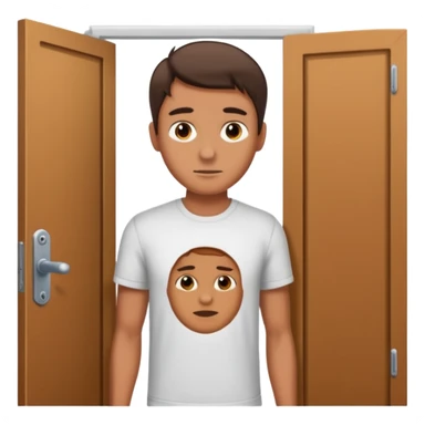 человек зацепился кофтой о дверной косяк\ sticker