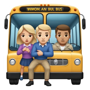 A man throwing one woman under a bus  sticker