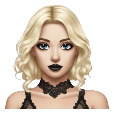 hyper realistic goth blonde victoria secret model sticker