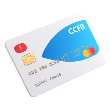 bank card, clean white color, soft shadows and highlights, no decoration, close-up view sticker
