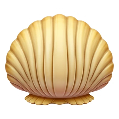 A very aesthetic sea clam with pastel beige  tones sticker