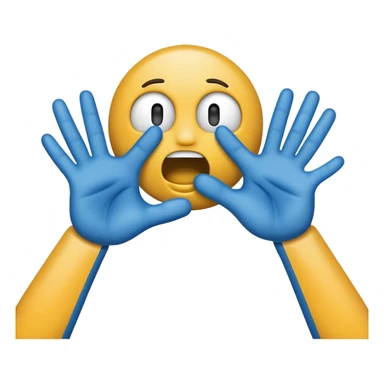 choking emoji with hands reaching out sticker
