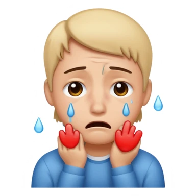 Stressed and crying sticker