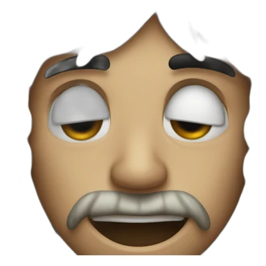 a pirate man's crying face sticker