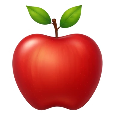a red apple sticker