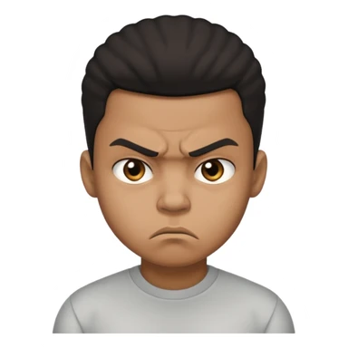 Angry  Mad black boy with low taper  sticker