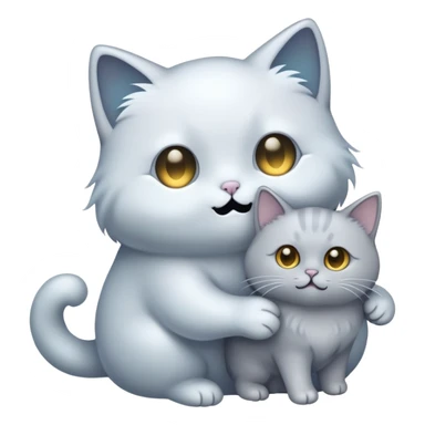 ghost holding a cat sticker