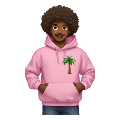 Pink puff palm hoodie  sticker