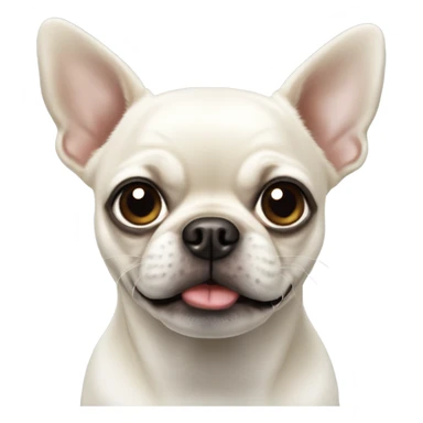 White chihuahua pug  sticker