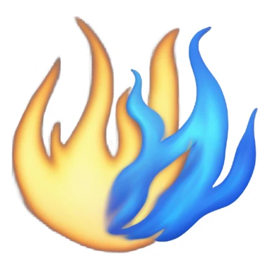 Blue fire like gas sticker
