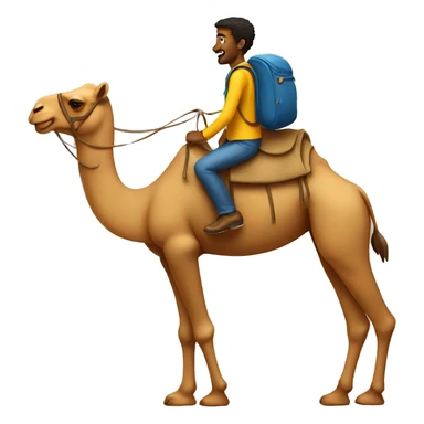 Guy on camel sticker