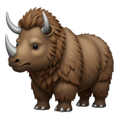 Woolly rhino emoji sticker