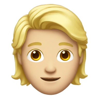 blonde guy with middle part sticker
