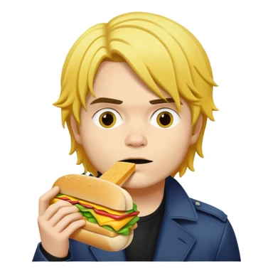 gerard way eating a subway sandwich sticker