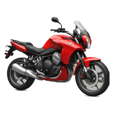 Red motorbike with man  sticker