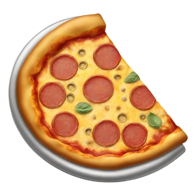 silver pizza with gold pepperoni  sticker