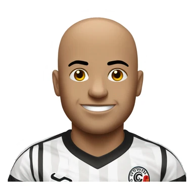 bald Man wearing Corinthians team shirt sticker