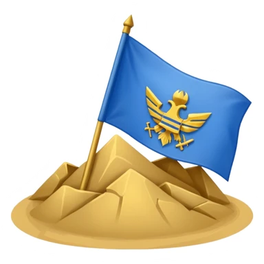 Make a golden and blue colour of flag and add a Trenches word in middle , makes like a country flag and made shiby sticker