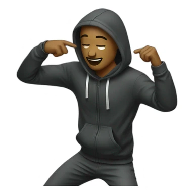 personne qui fait un dab sticker