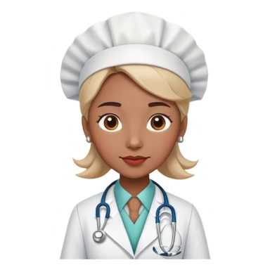 A educational consultant character that his face and body is beautiful and playful tulip and wears doctor's dress sticker