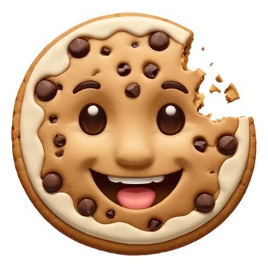 Broken Cookie Man with a bite missing sticker