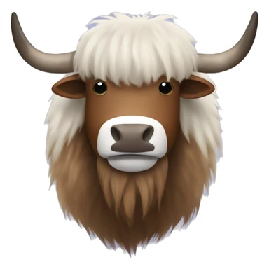 yak with some fur missing sticker