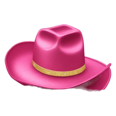 pink glitter cowboy hat sticker