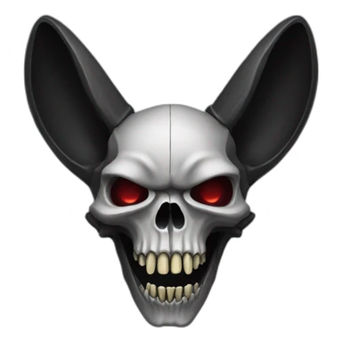 cyberpunk black rage rabbit skull sticker