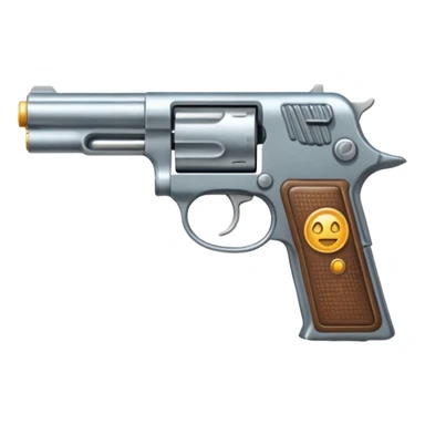  Un emoji con una nueve milímetro que sea realista sticker
