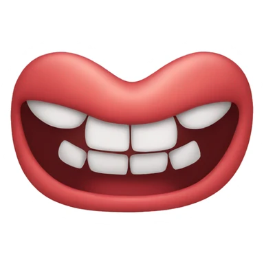 very big mouth sticker