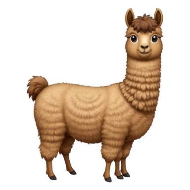 Brown llama sticker