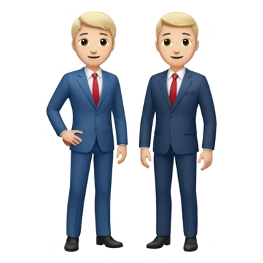 two mans talking full body sticker