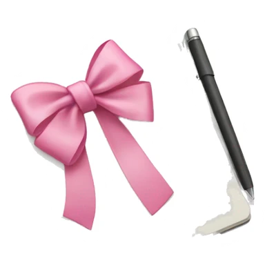 White notebook with a pink bow on it sticker