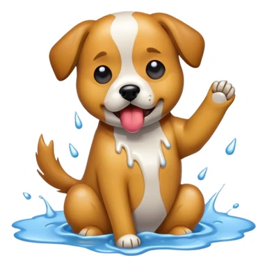 A dog throwing up  sticker