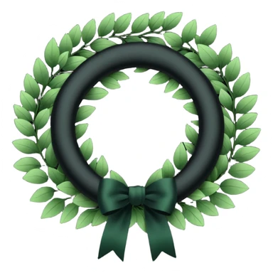 black funeral wreath; no light colors. sticker