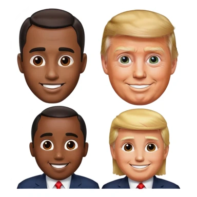Diddy and trump sticker