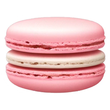 Realistic light pink macaron isolated sticker