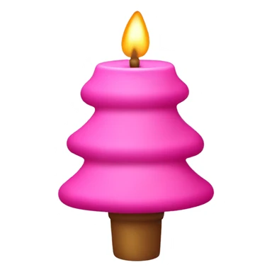pink candle shaped christmas tree sticker