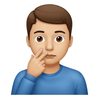 persona sacándose un moco sticker