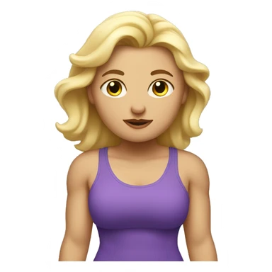 Blonde fat girl working out sticker