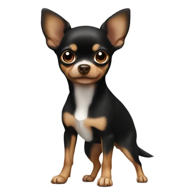 Black and brown Chihuahua sticker