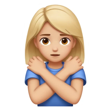 girl crossed arms around her neck crashing out sticker