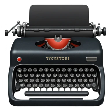 old vintage typewriter sticker